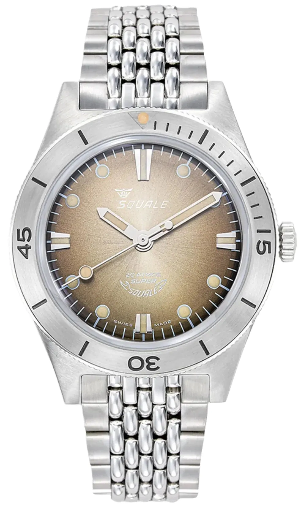 Squale SuperSquale Sunray Brown Bracelet Watch