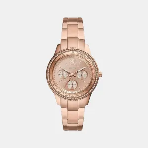Stella Sport Women Quartz Rose Gold Dial Multi-Function Stainless Steel Watch ES5106