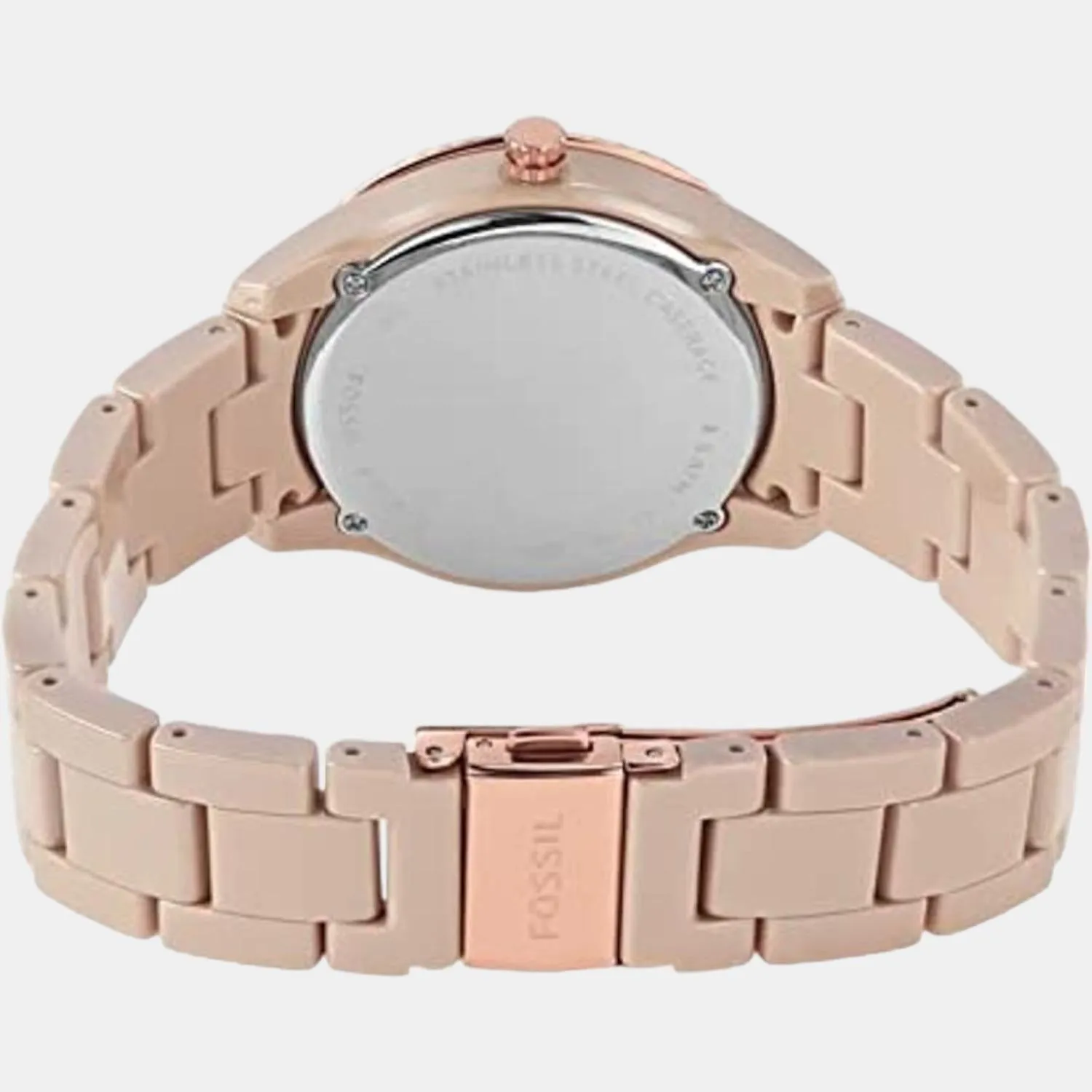 Stella Women Quartz Rose Gold Dial Multi-Function Ceramic Watch CE1112