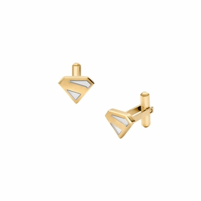 Superman x Fossil Two-Tone Stainless Steel Cuff Links