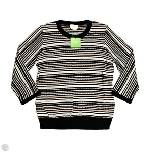 Sweater Cardigan Designer By Kate Spade In Black & Cream, Size: L kate spade