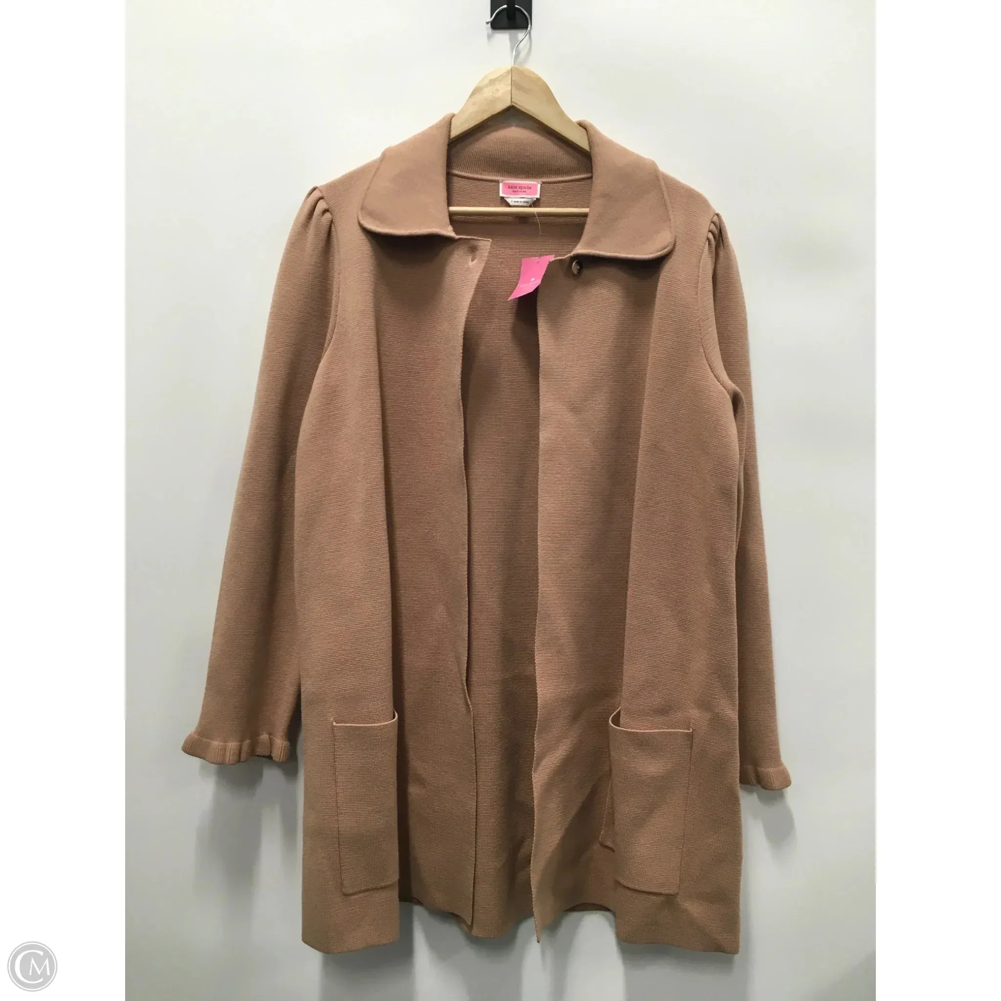 Sweater Cardigan Designer By Kate Spade In Tan, Size: L kate spade