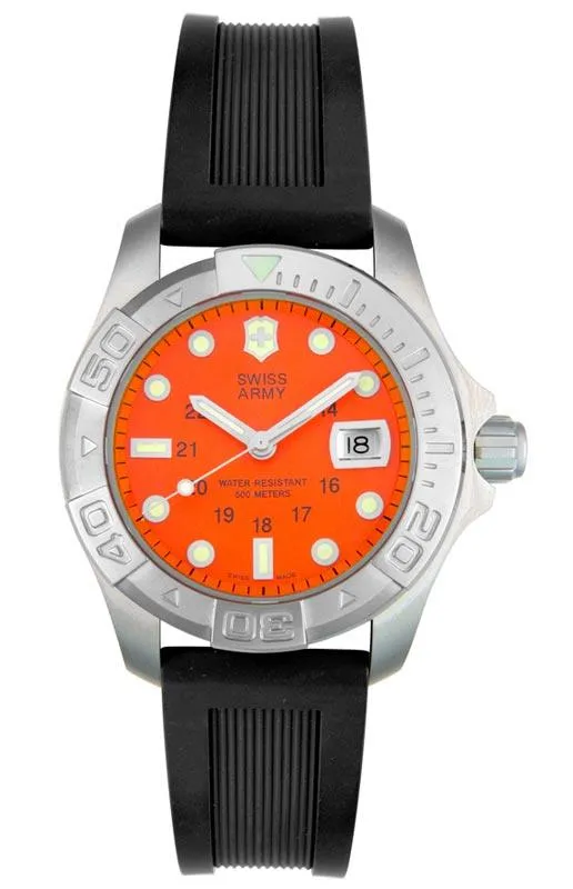 Swiss Army 241041 Men's Orange Dial Rubber Strap Dive Watch