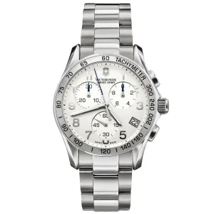 Swiss Army 241315 Men's Chrono Classic Silver Dial Stainless Steel Watch