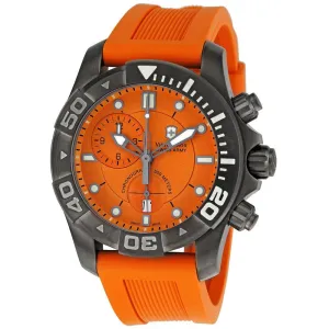Swiss Army 241423 Men's Professional Dive Master Orange Dial Rubber Strap Chronograph Watch