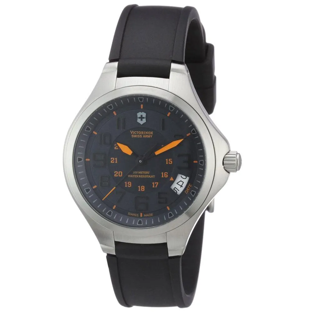 Swiss Army 241472 Women's Base Camp Swiss Black Date Dial Black Rubber Strap Watch