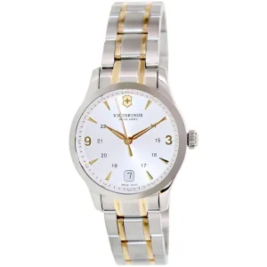 Swiss Army 241543 Women's Alliance Small Silver Dial Two Tone Steel Bracelet Watch