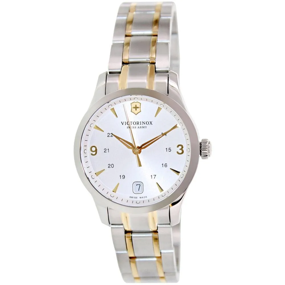 Swiss Army 241543 Women's Alliance Small Silver Dial Two Tone Steel Bracelet Watch