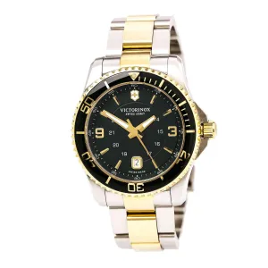 Swiss Army 241605 Men's Maverick GS Green Dial Two Tone Steel Bracelet Watch
