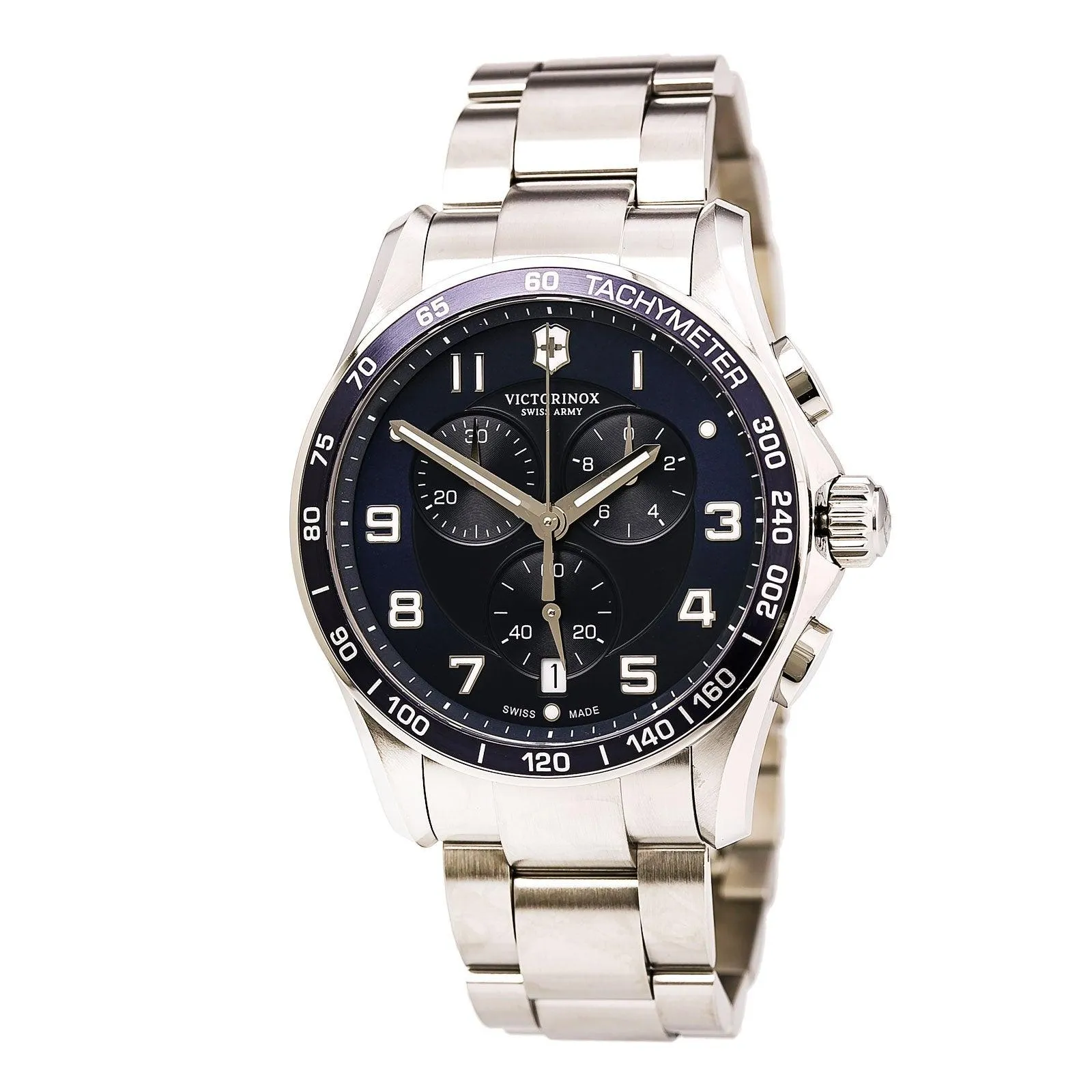 Swiss Army 241652 Men's Chrono Classic XLS Blue Dial Stainless Steel Bracelet Watch