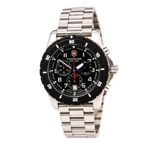 Swiss Army 241679 Men's Maverick Sport Black Dial Stainless Steel Bracelet Chronograph Watch
