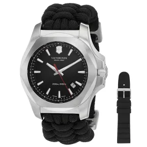 Swiss Army 241726.1 Men's I.N.O.X. Paracord Black Dial Interchangeable Fabric Strap Dive Watch