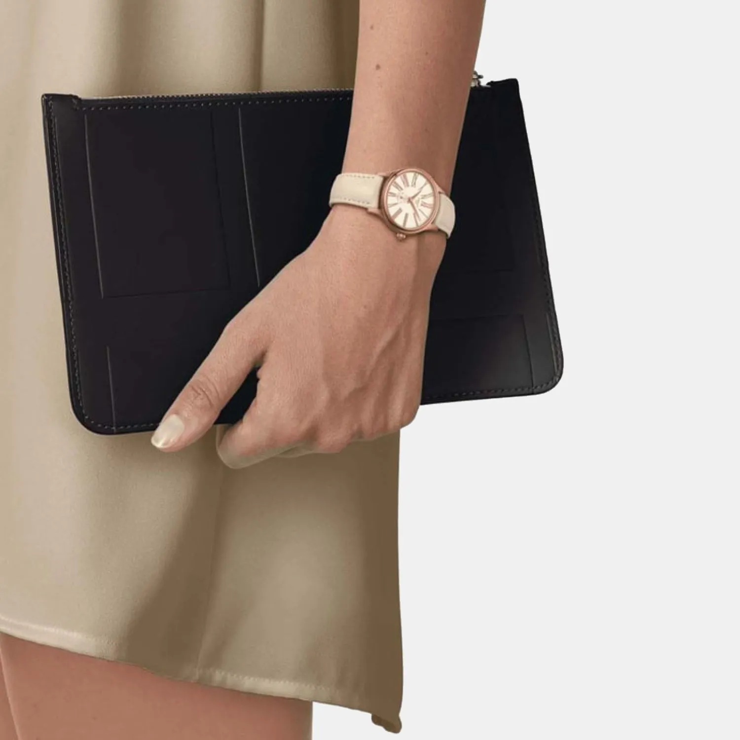 T-Lady Women White Dial Analog Leather Watch T1033103601300
