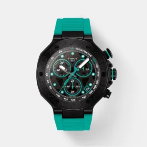 T-Race Men Quartz Black Dial Chronograph Stainless Steel Watch T1414173705101