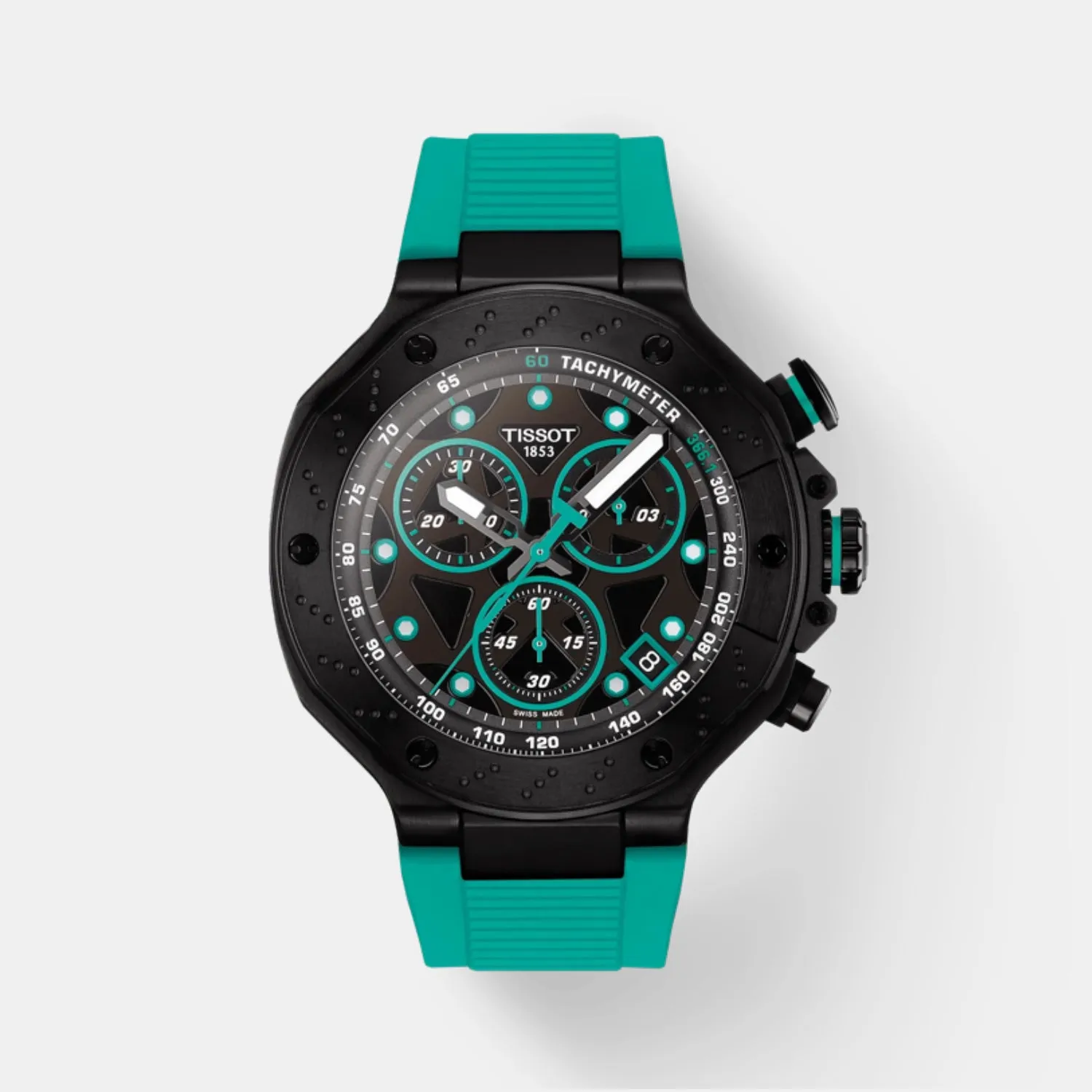 T-Race Men Quartz Black Dial Chronograph Stainless Steel Watch T1414173705101