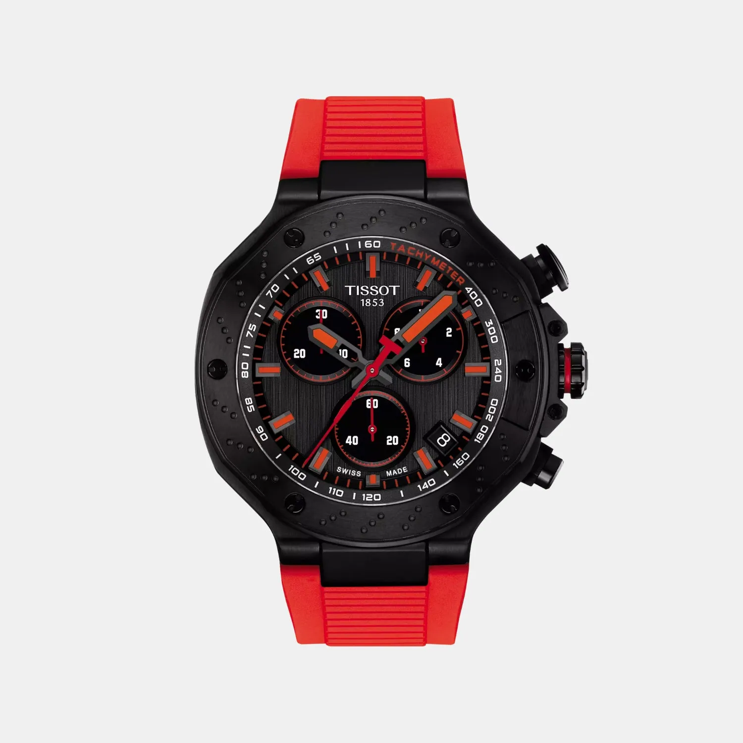 T-Race Men Quartz Dark Grey Dial Chronograph Silicone Watch T1414173706101