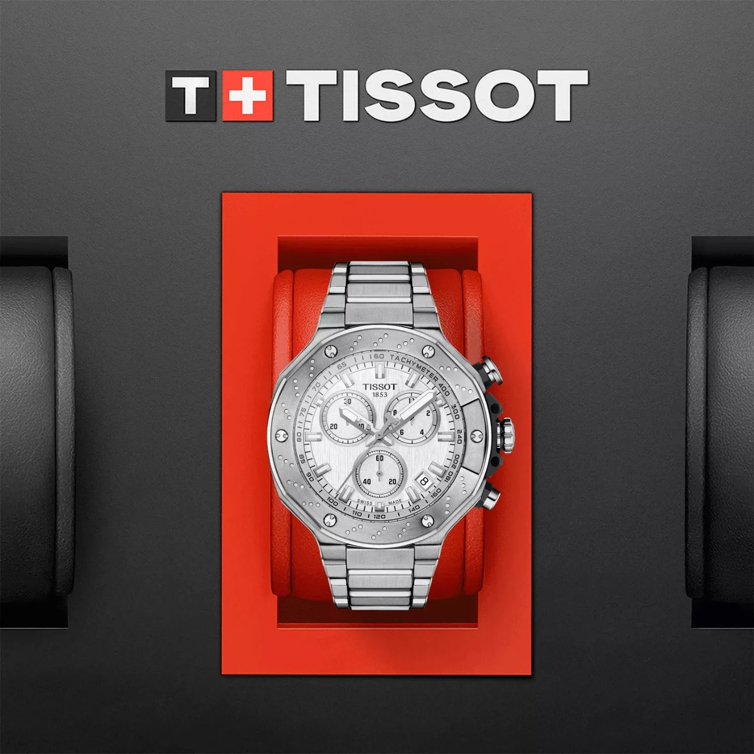 T-Race Men Quartz Silver Dial Chronograph Stainless Steel Watch T1414171103100
