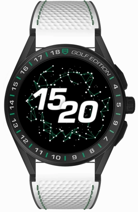 TAG Heuer Watch Connected 45 Titanium White Green Rubber Golf Edition D