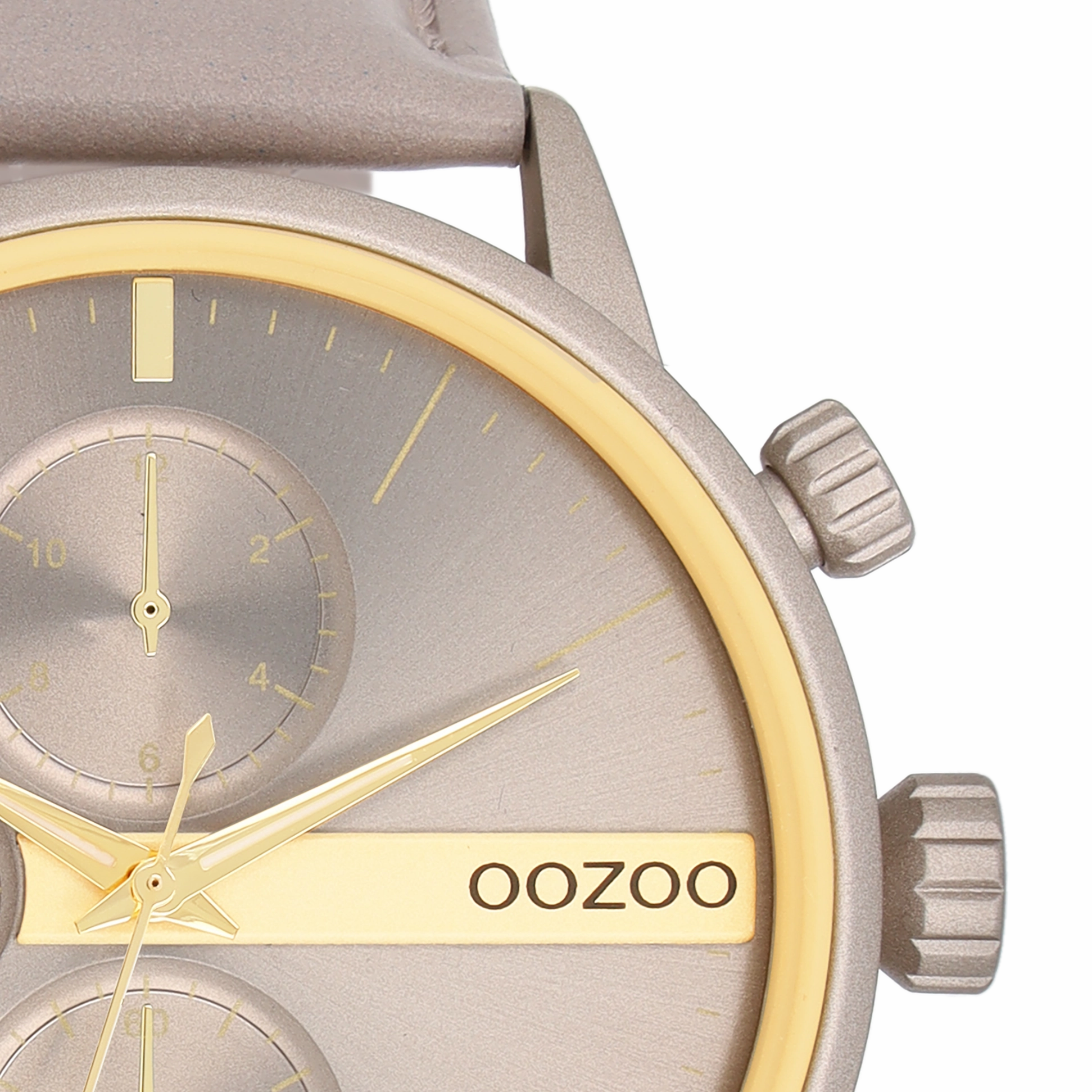 Taupe OOZOO watch with leather strap - C11315