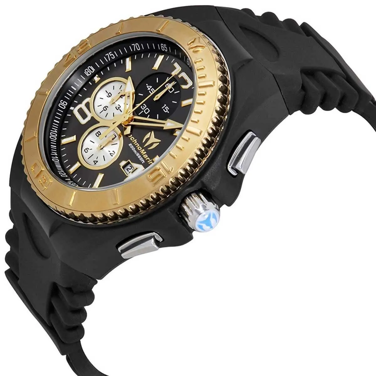 Technomarine Men's Quartz Watch - Cruise JellyFish Black Dial Rubber Strap | TM-115149