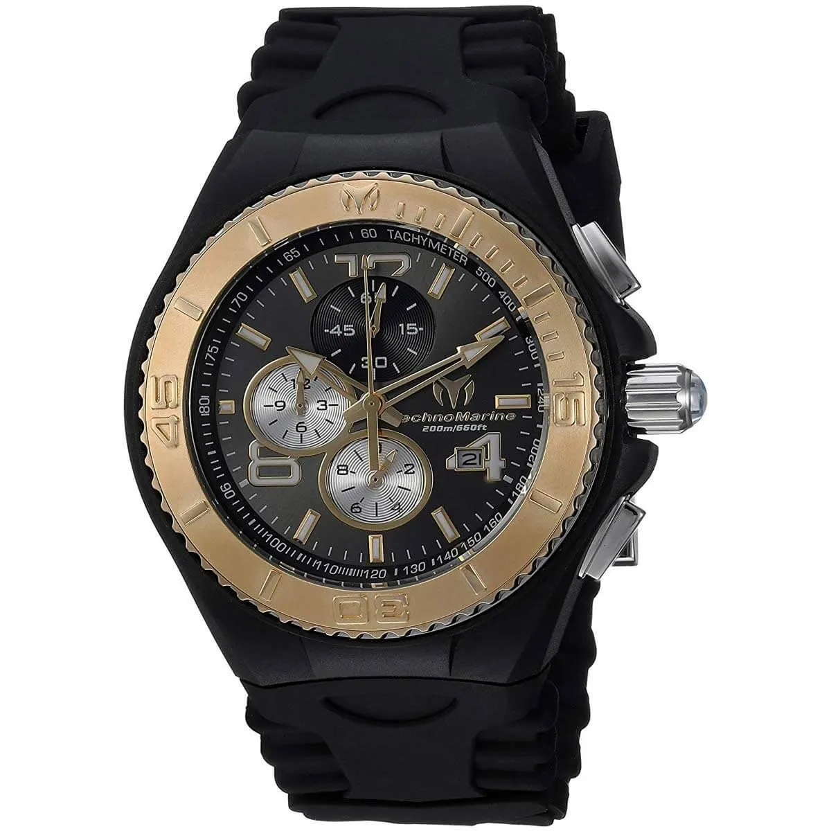 Technomarine Men's Quartz Watch - Cruise JellyFish Black Dial Rubber Strap | TM-115149