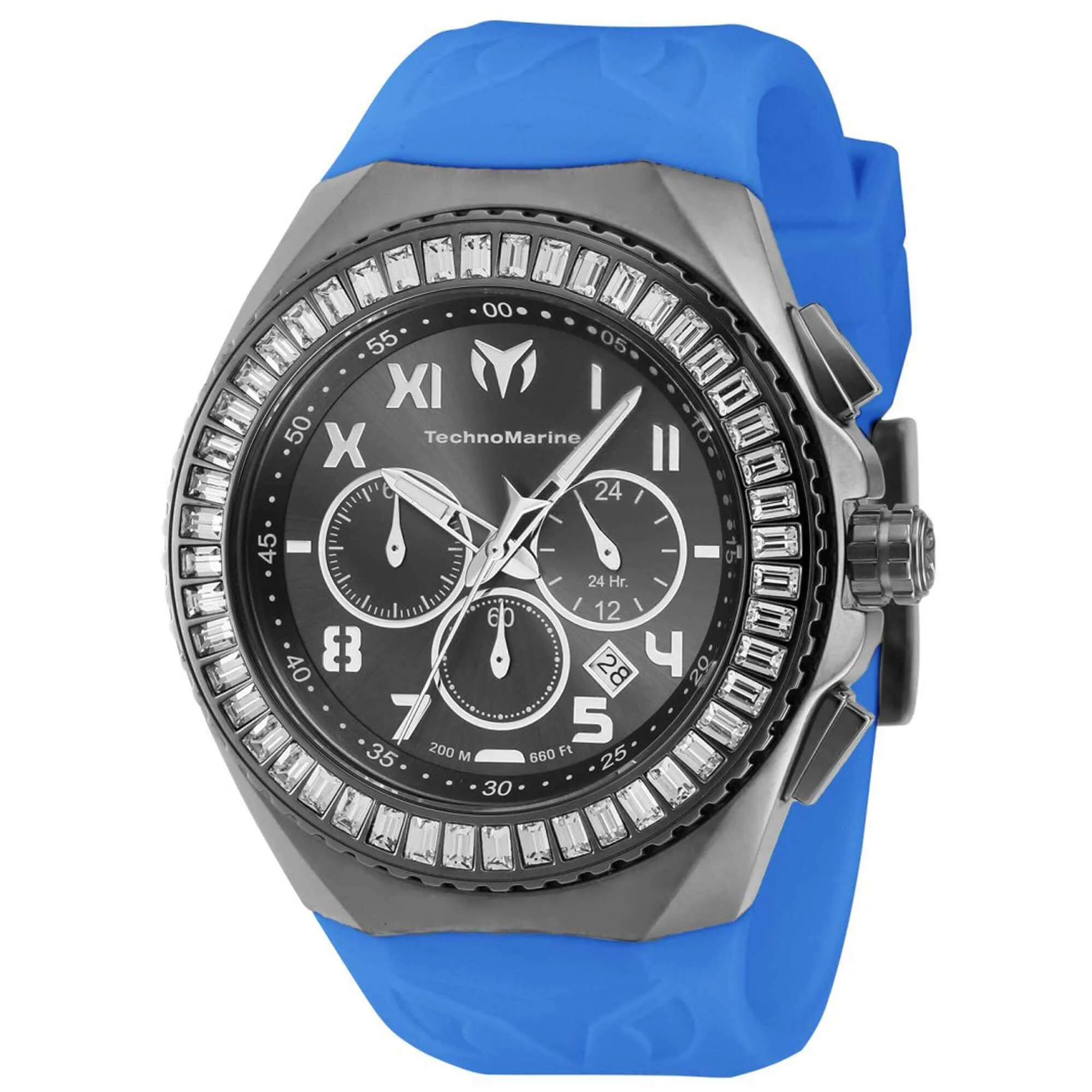 Technomarine Men's Watch - Manta Ocean Chrono Gunmetal Dial Blue Strap | TM-221040