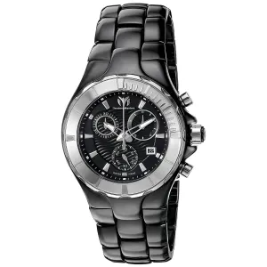 Technomarine Women's Chrono Watch - Cruise Black Dial Ceramic Bracelet | TM-110028C