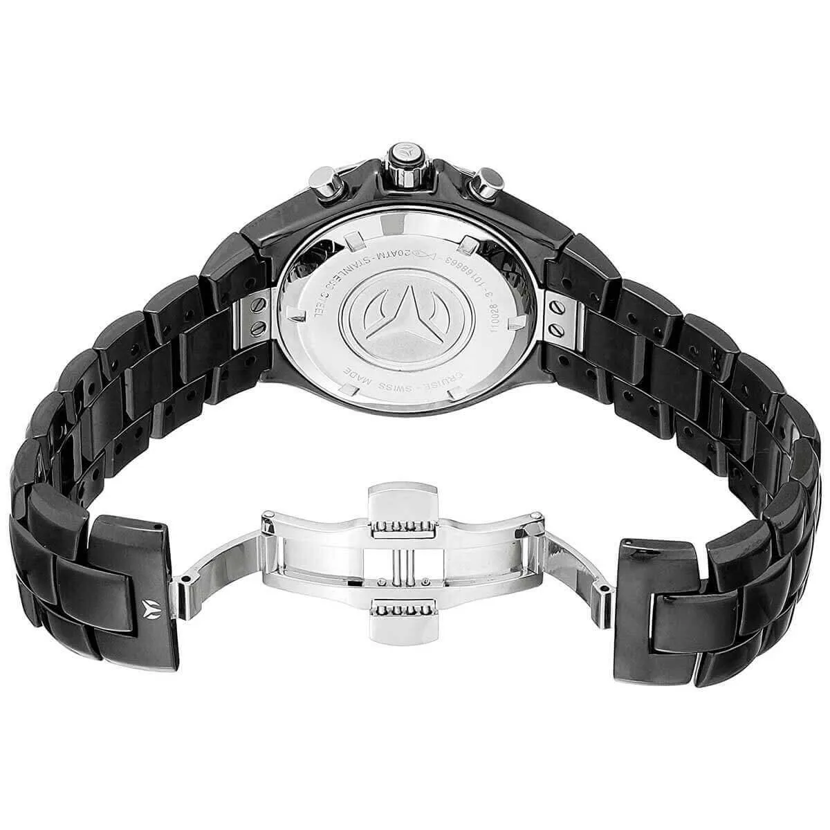 Technomarine Women's Chrono Watch - Cruise Black Dial Ceramic Bracelet | TM-110028C