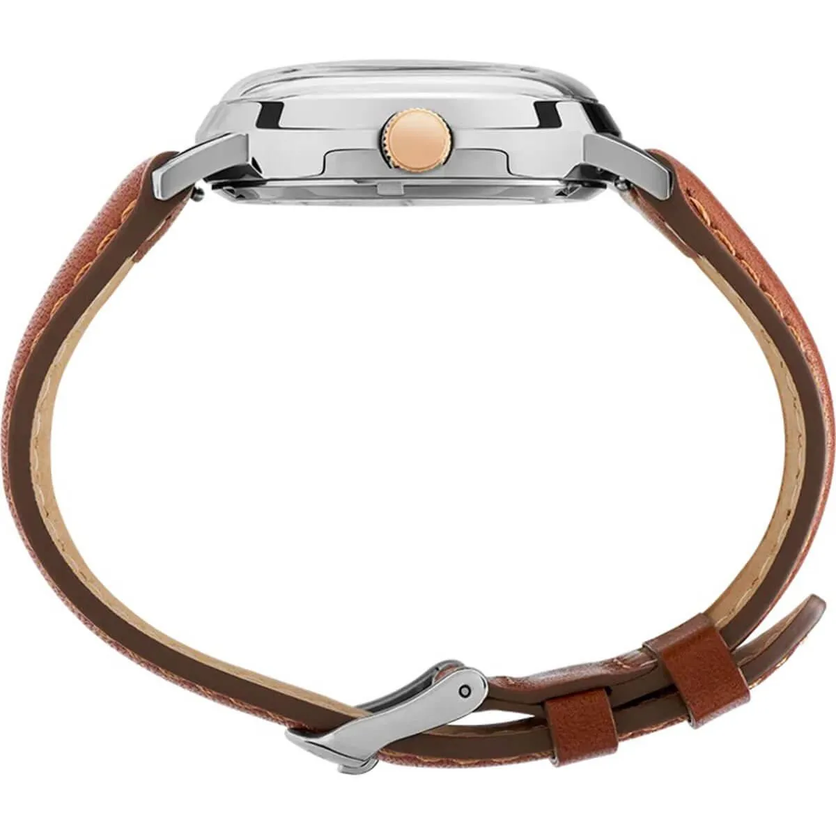 Timex Men's Automatic Watch - Marlin Cream Dial Leather Strap | TW2U11800ZV
