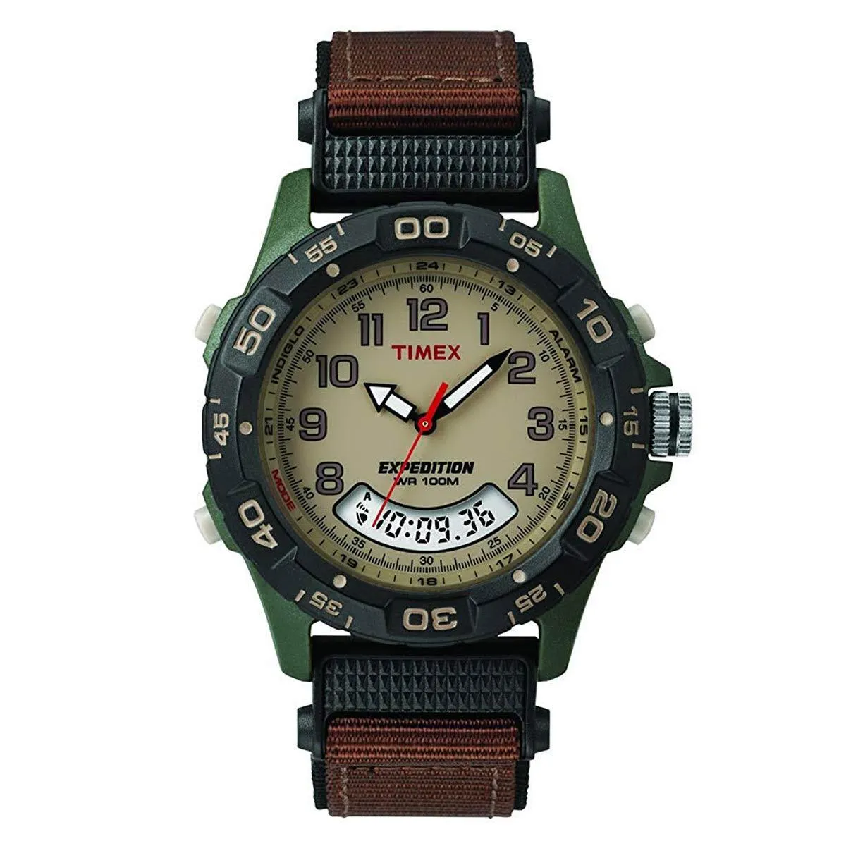 Timex Men's Chronograph Watch - Expedition Combo Beige Dial Nylon Strap | T45181JV