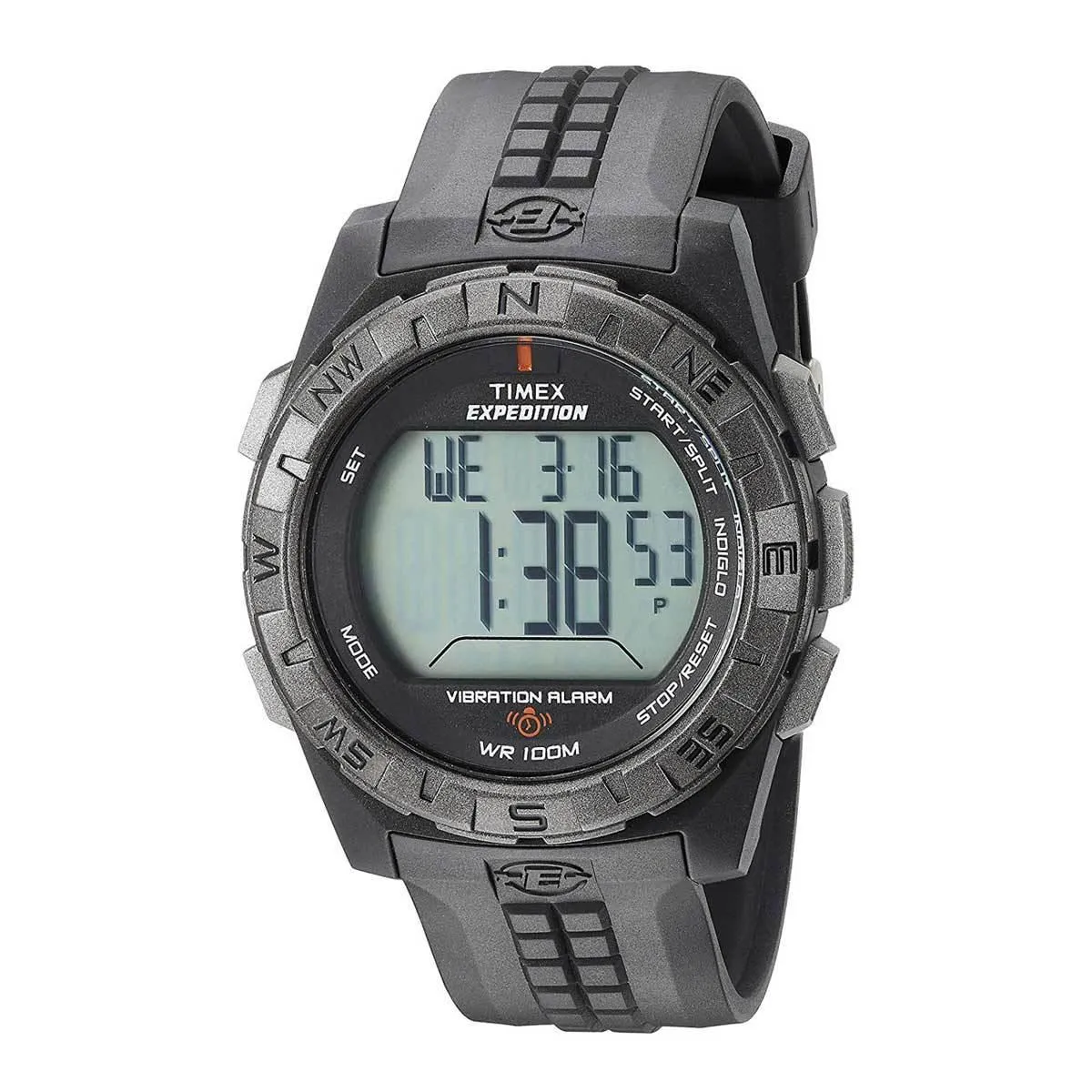 Timex Men's Chronograph Watch - Expedition Digital Grey Dial Resin Strap | T49851JV