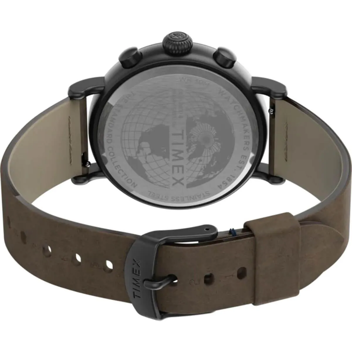 Timex Men's Chronograph Watch - Standard White Dial Brown Strap | TW2T69000VQ