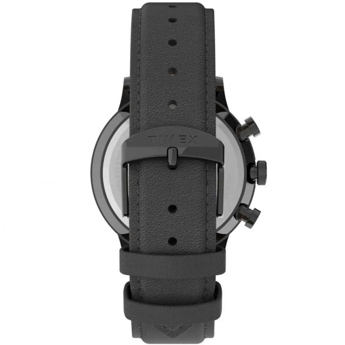 Timex Men's Chronograph Watch - Waterbury Grey Dial Leather Strap | TW2U04900VQ