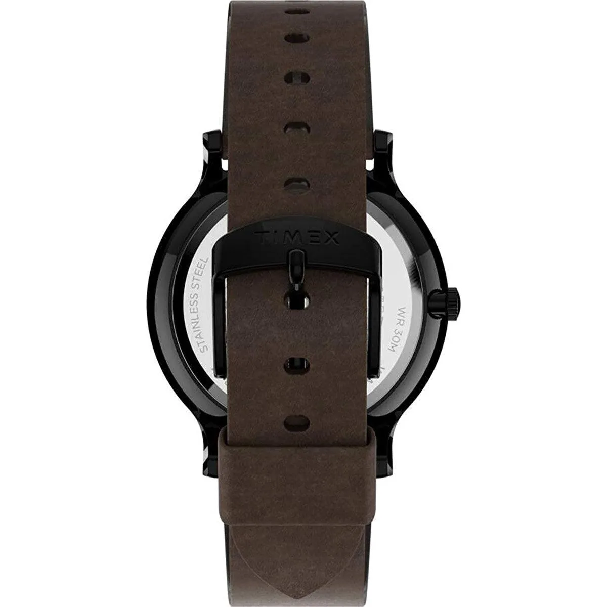 Timex Men's Quartz Watch - Norway Black Dial Brown Leather Strap | TW2T66400VQ