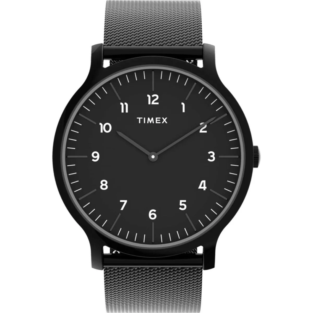 Timex Men's Quartz Watch - Norway Black Dial Mesh Bracelet | TW2T95300VQ