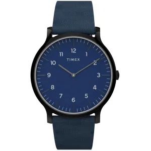 Timex Men's Quartz Watch - Norway Blue Dial Blue Leather Strap | TW2T66200VQ