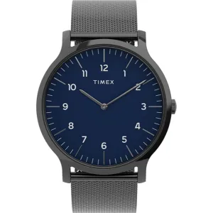 Timex Men's Quartz Watch - Norway Blue Dial Grey Mesh Bracelet | TW2T95200VQ