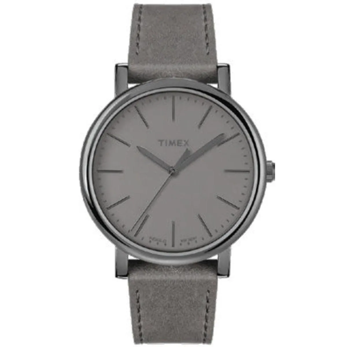 Timex Men's Quartz Watch - Originals Grey Dial Leather Strap | TW2U05900VQ