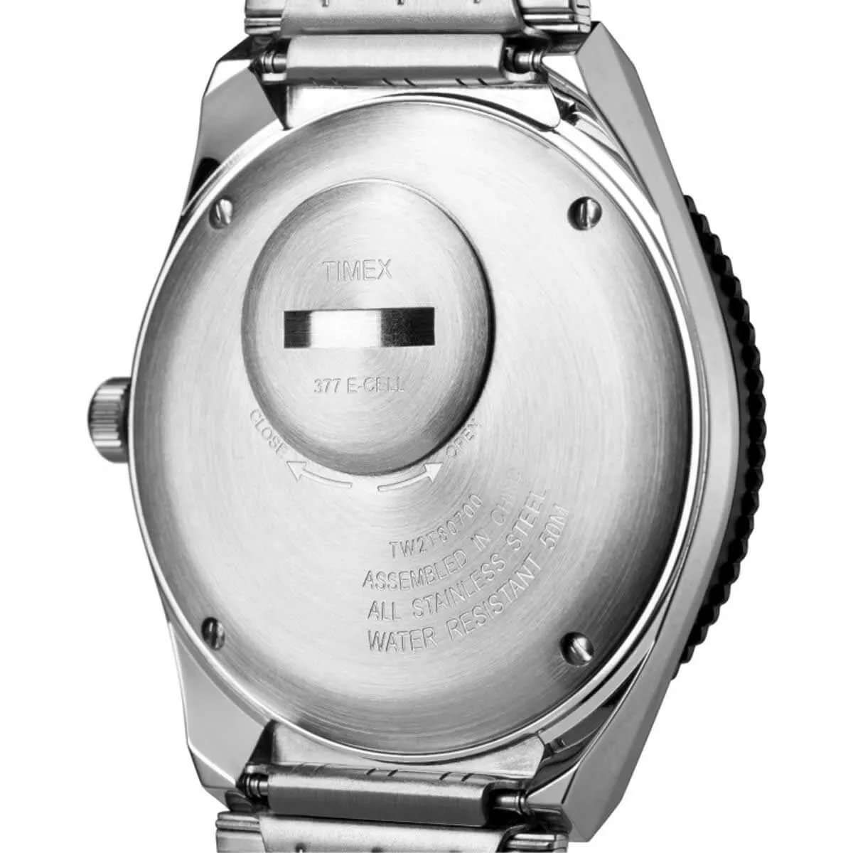 Timex Men's Quartz Watch - Q Reissue Bracelet Black Dial | TW2U61300ZV