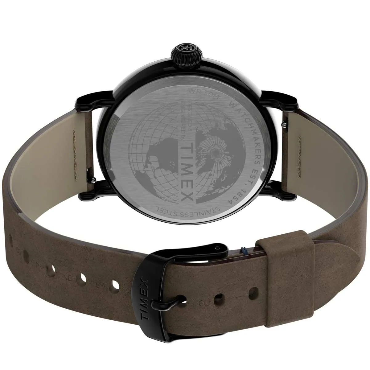 Timex Men's Quartz Watch - Standard Blue Dial Brown Leather Strap | TW2T69400VQ