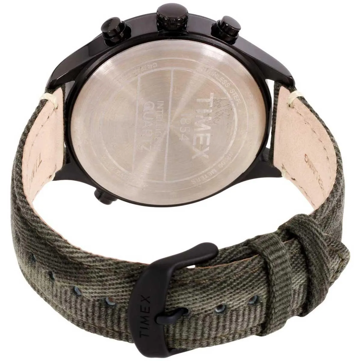 Timex Men's Quartz Watch - Waterbury World Time Green Fabric Strap | TW2R43200