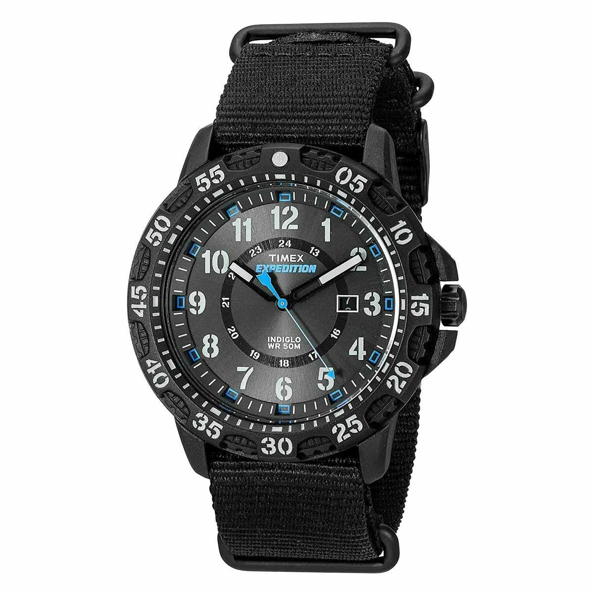 Timex Men's Strap Watch - Expedition Gallatin Rotating Bezel Black Dial | Tw4B03500JV