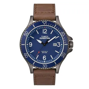 Timex Men's Strap Watch - Expedition Ranger Rotating Bezel Brown Leather | TW4B10700JV