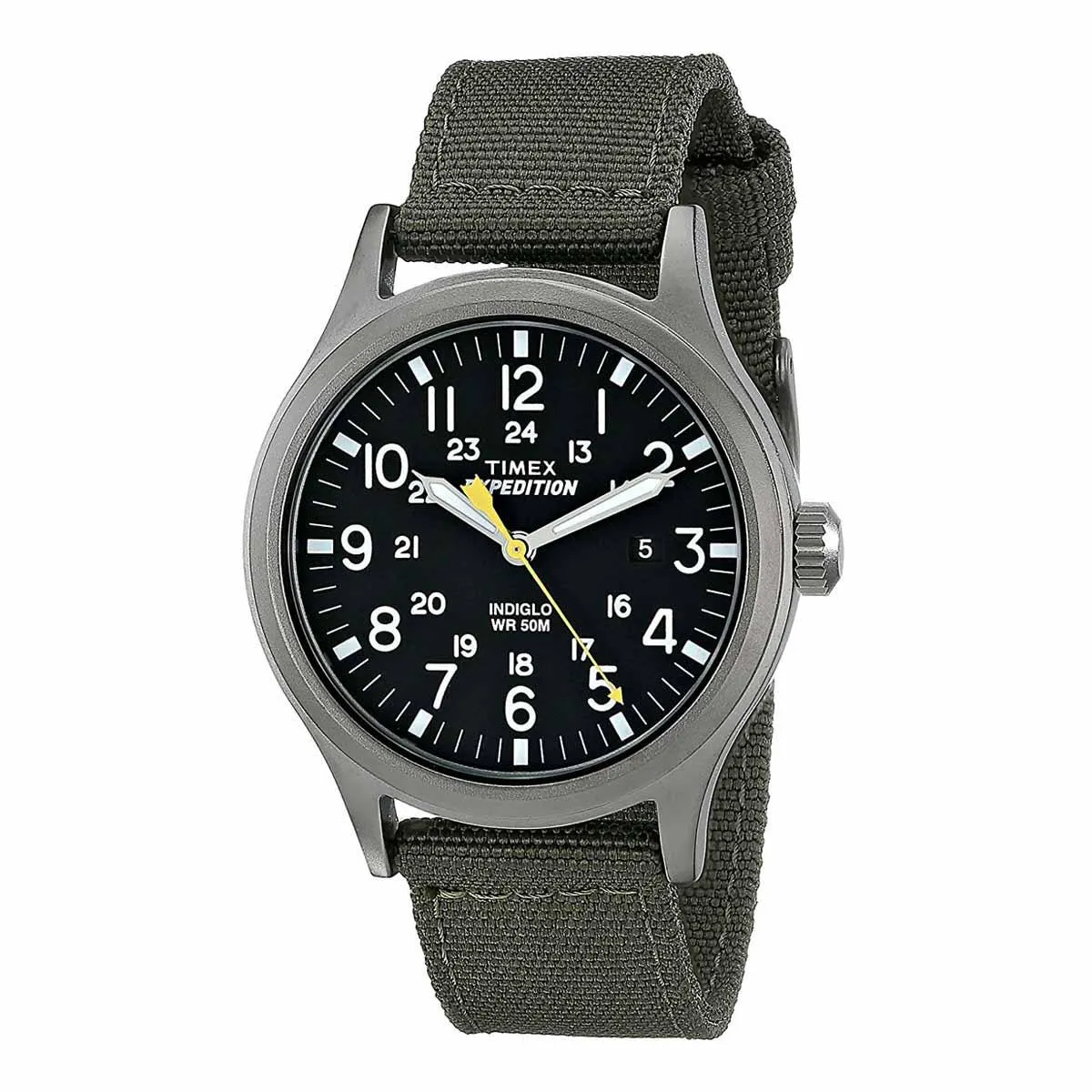 Timex Men's Strap Watch - Expedition Scout Quartz Black Dial Green Nylon | T49961JV