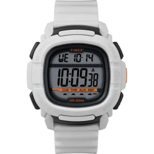 Timex Men's Watch - Command Digital Grey Dial White Rubber Strap | TW5M26400