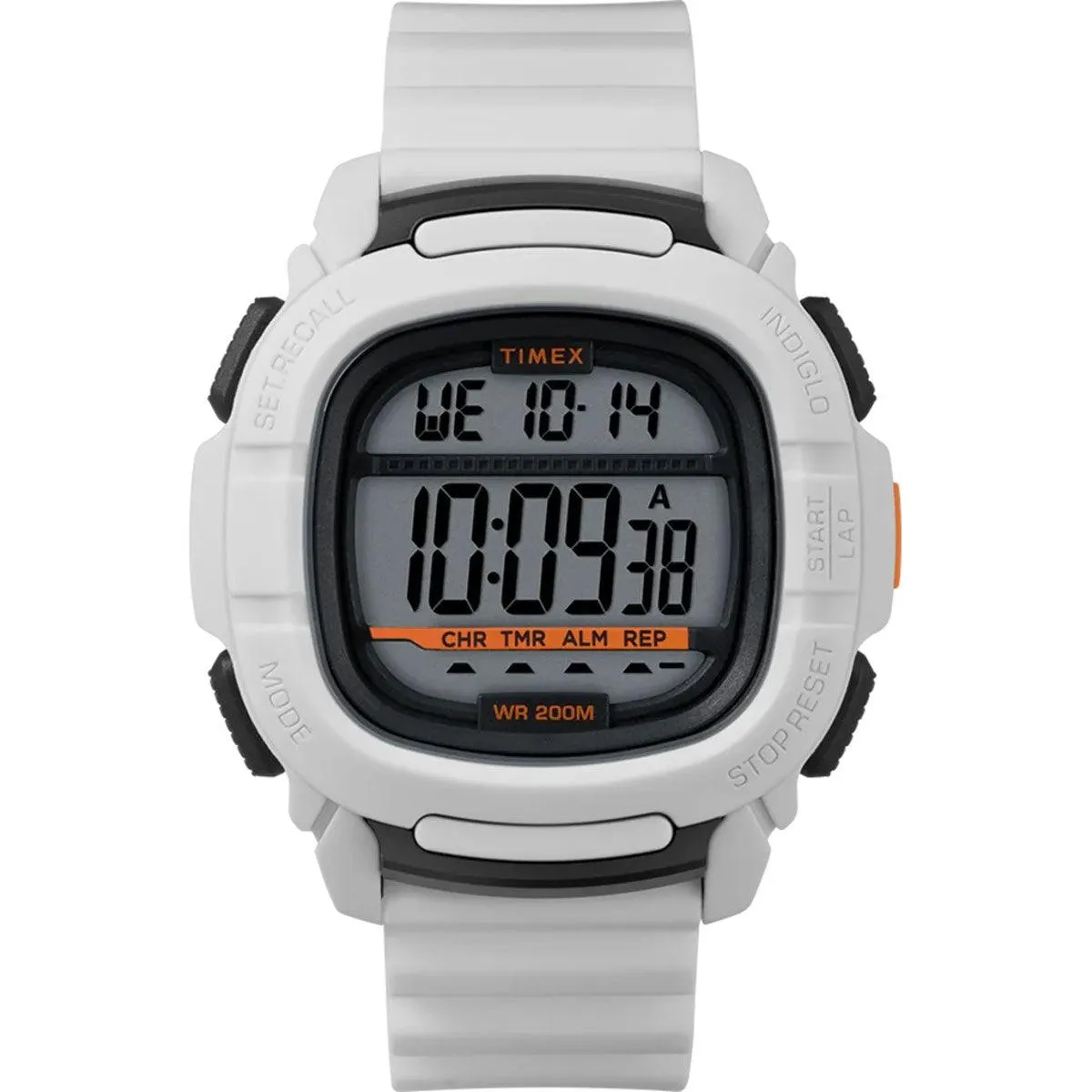 Timex Men's Watch - Command Digital Grey Dial White Rubber Strap | TW5M26400