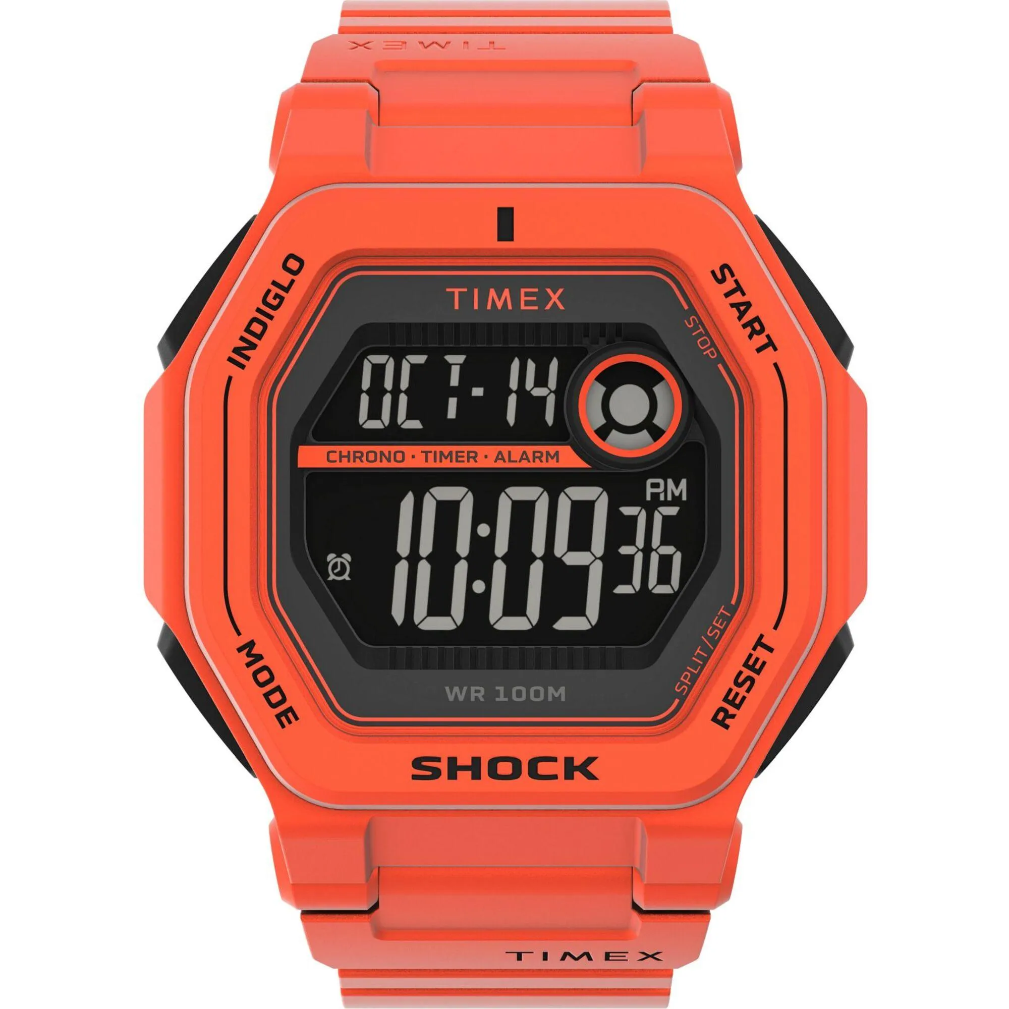 Timex Men's Watch - Command Encounter Chronograph Orange Rubber Strap | TW2V60000