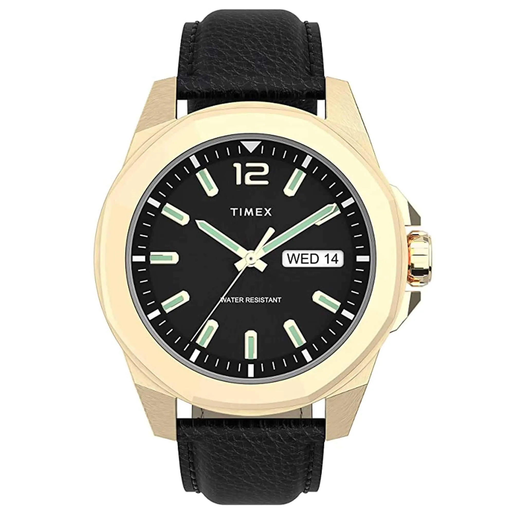 Timex Men's Watch - Essex Avenue Black Dial Strap Day and Date Display | TW2U82100VQ
