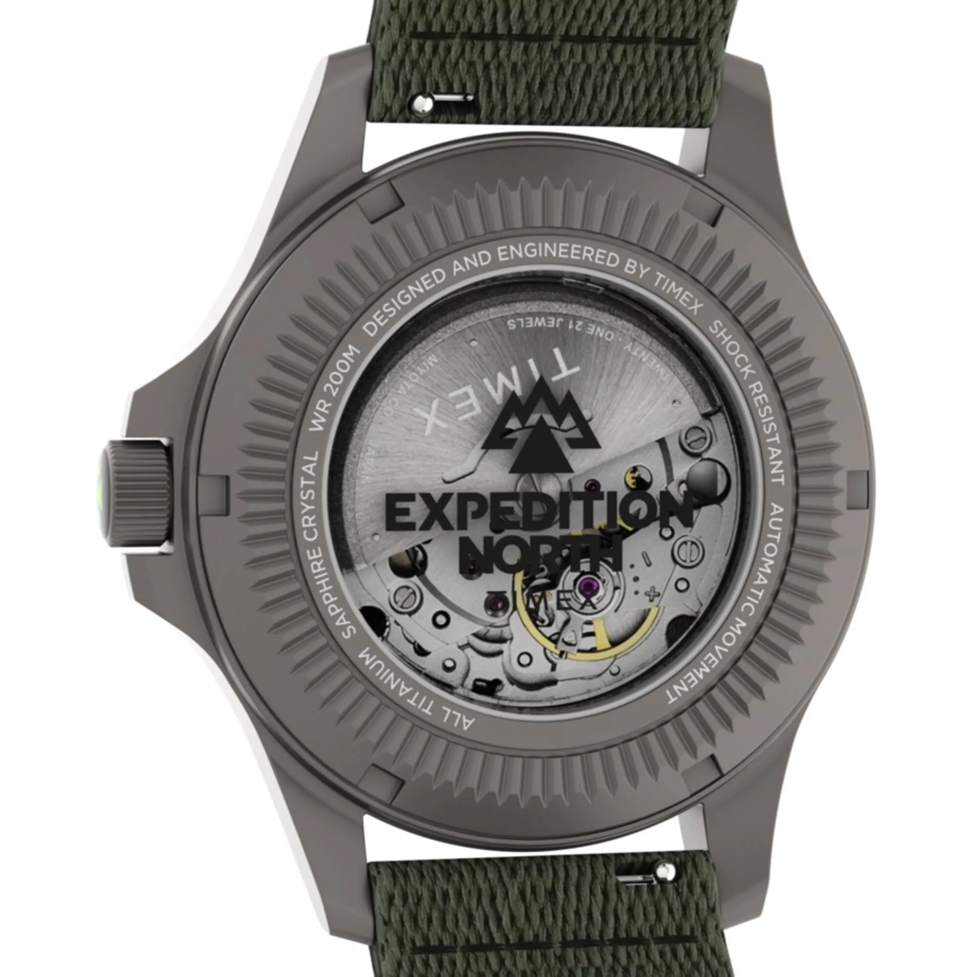 Timex Men's Watch - Expedition Automatic Titanium Case Green Strap | TW2V95300JR