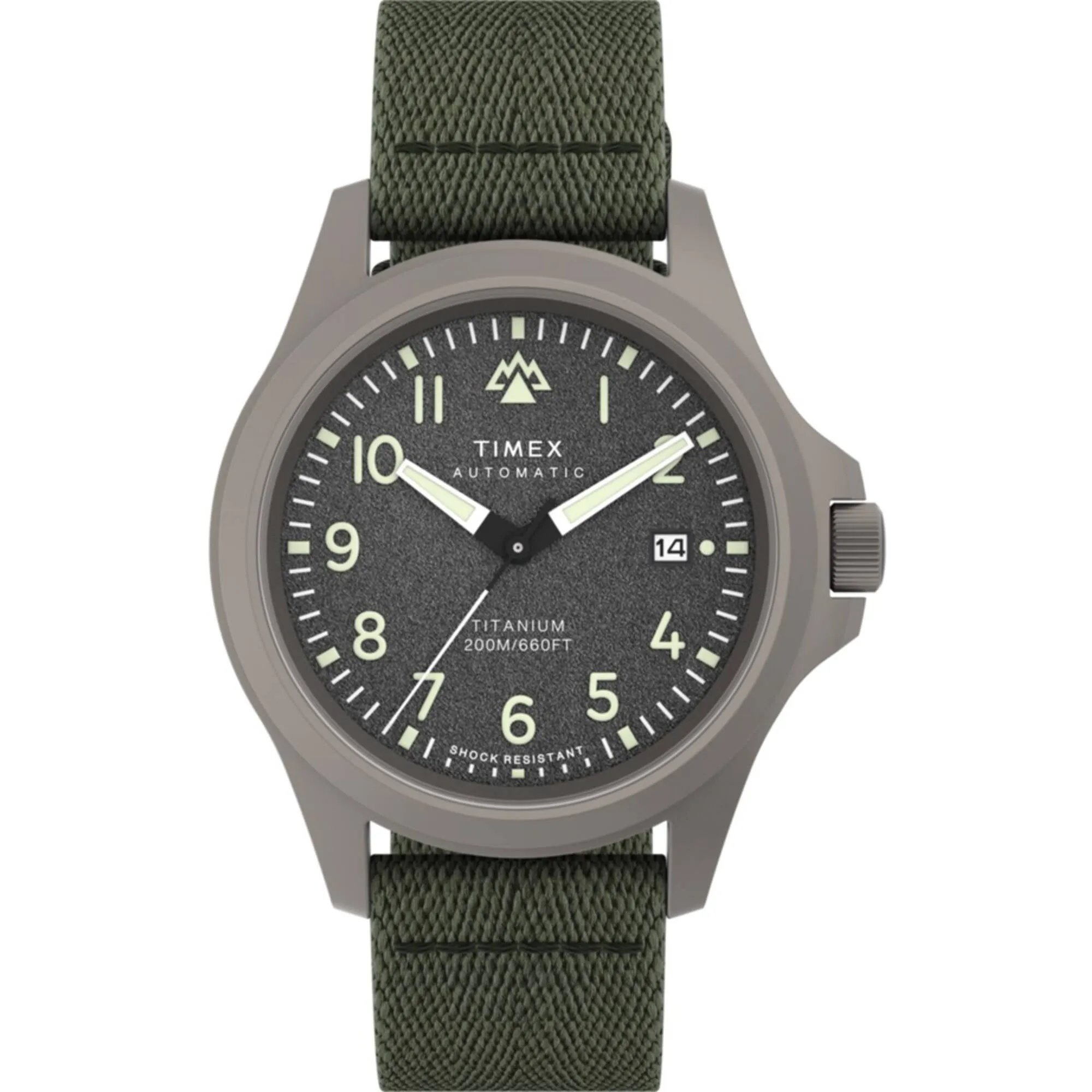Timex Men's Watch - Expedition Automatic Titanium Case Green Strap | TW2V95300JR
